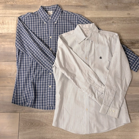 2 Brooks Brothers Regent Fit dress shirts - Picture 1 of 7